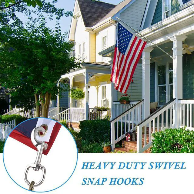 Alt view image 6 of 7 - Extra Large 4.23 Inch Swivel Eye Bolt Snap Hooks 220Lbs Load Capacity Zinc Alloy Single Ended Flag Clips Heavy Duty Trigger Bolt Hooks (30 Pack)