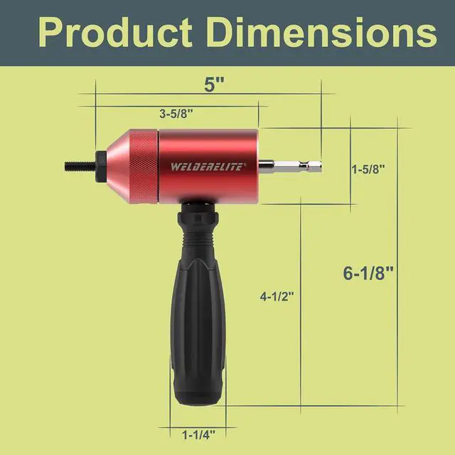 Alt view image 5 of 7 - Rivet Nut Drill Adapter Kit - Dual Drive Modes: Drill/Ratchet, with 270pcs Nuts & 36pcs Mandrels (red)