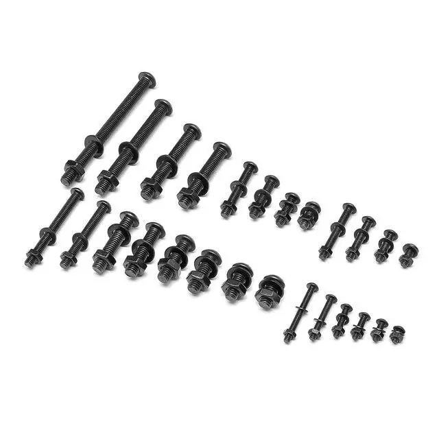 Alt view image 3 of 7 - 688Pcs M4 M5 M6 M8 Screw and Bolt Assortment Set 12.9 Grade Alloy Steel Metric Fastener Set Machine Screw and Nut Set Hex Screws Nuts Washers Kit(Black)