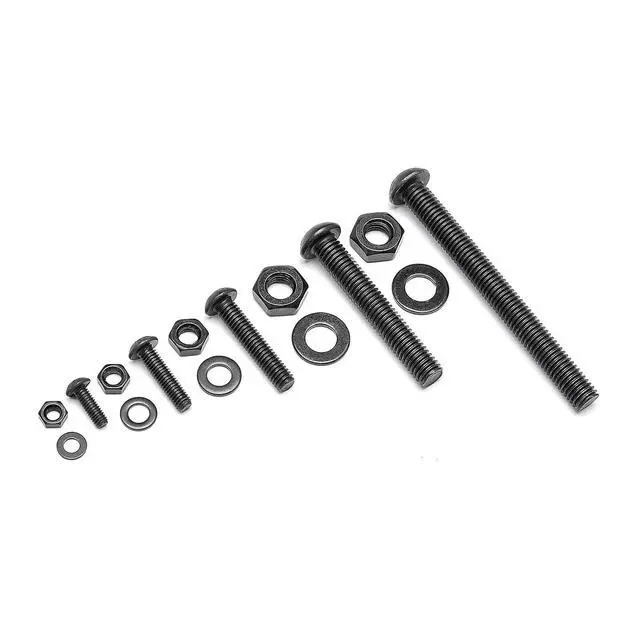 Alt view image 4 of 7 - 688Pcs M4 M5 M6 M8 Screw and Bolt Assortment Set 12.9 Grade Alloy Steel Metric Fastener Set Machine Screw and Nut Set Hex Screws Nuts Washers Kit(Black)