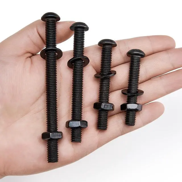 Alt view image 6 of 7 - 688Pcs M4 M5 M6 M8 Screw and Bolt Assortment Set 12.9 Grade Alloy Steel Metric Fastener Set Machine Screw and Nut Set Hex Screws Nuts Washers Kit(Black)