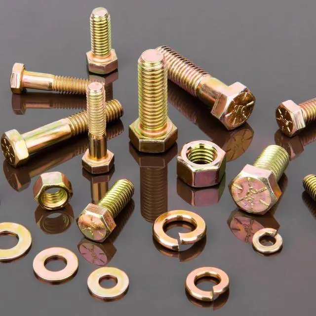 Alt view image 2 of 5 - 804PCS Assorted Nuts and Bolts with Washers, Grade 8 Bolt Assortment Kit, Including 1/4-20, 5/16-18, 3/8-16, 1/2-13 SAE Size,Yellow Zinc Plated for Automotive,Truck & Mechanical Repair