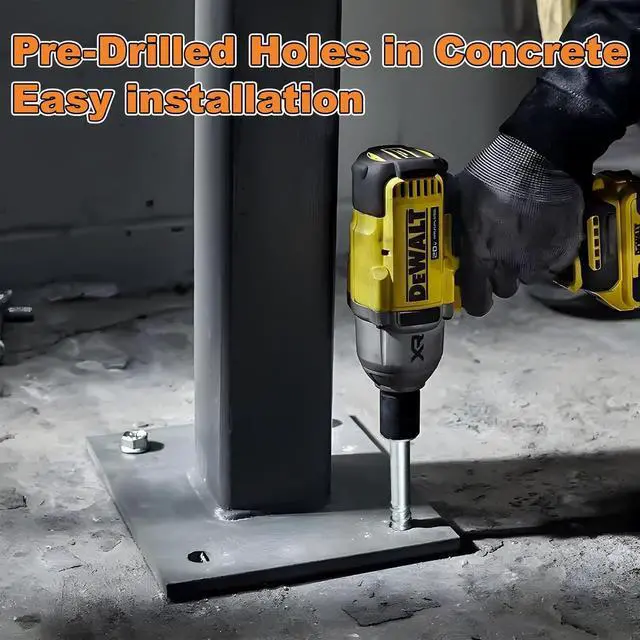 Alt view image 6 of 6 - 1/2 x 3 50pcs Concrete Screws, Nickel Plated Concrete Screw Drill Bit Set for Anchoring Masonry, Brick or Concrete Block