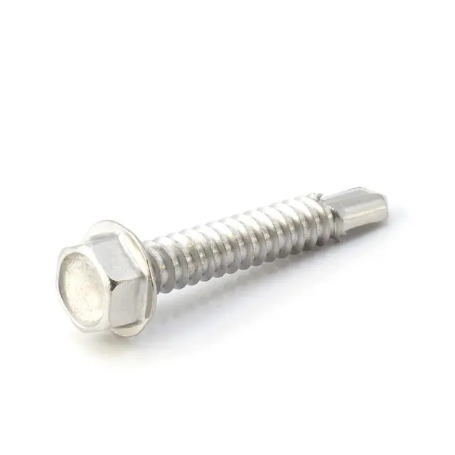 Alt view image 6 of 7 - Hex Head Self-Tapping/Drilling Screw #14 Size, 1 1/2" Length - 410 Stainless Steel with Hex Washer Head - Mounting Screw for Metal, Drywall, Plastic - 1 1/2 in (38 mm), 100 PCS