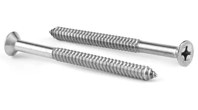 Main image of #14 x 4 Wood Screw 100Pcs 18-8 (304) Stainless Steel Screws Flat Head Phillips Fast Self Tapping Drywall Screws by