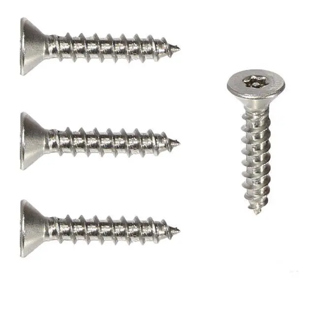Alt view image 2 of 3 - Flat Head Torx Security Sheet Metal Screws - #14 x 1-1/4" (10pcs), Tamper Resistant, 18-8 Stainless Steel Screws with High Durability & Corrosion Resistance, T30 Drive 0.130"-0.430"
