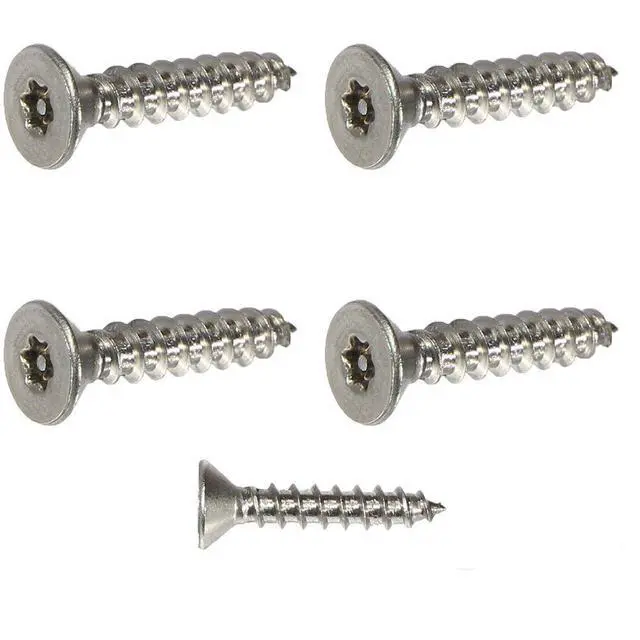 Alt view image 3 of 3 - Flat Head Torx Security Sheet Metal Screws - #14 x 1-1/4" (10pcs), Tamper Resistant, 18-8 Stainless Steel Screws with High Durability & Corrosion Resistance, T30 Drive 0.130"-0.430"