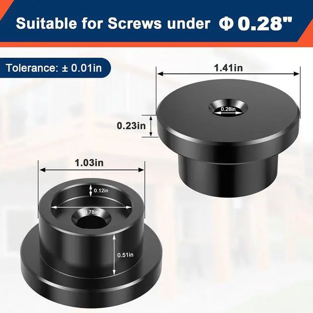 Alt view image 2 of 6 - Carbon Steel Nuts 48PCS, Heavy Duty Nuts Assortment Kit Washer, 1 inch Screw Hardware Nuts Fastener Tool, Screw Cap Covers Nuts for Decorating Outdoor Pergolas, Pavilions, Decks