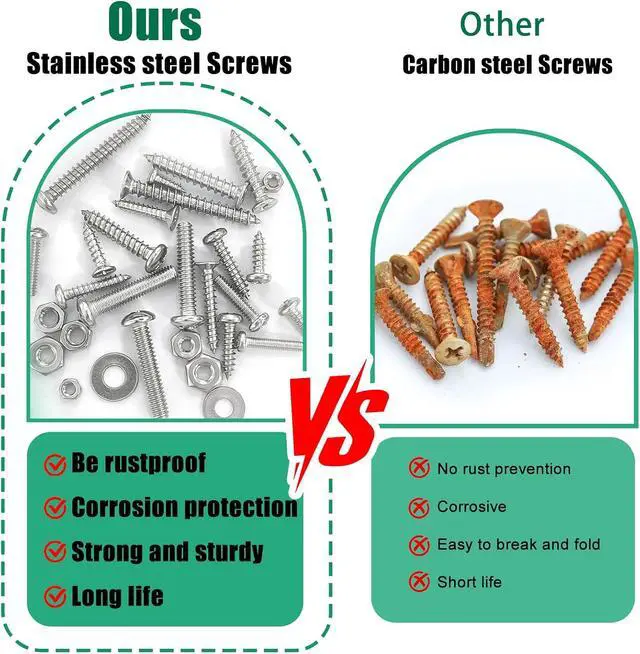 Alt view image 3 of 7 - /2002PCS 304 Stainless Steel Hardware Assortment Kit,Metric & SAE Machine Screw Kit,Nuts And Bolts Assortment,Phillips Pan Head & Flat Head Screws And Washers with Double Sided Organizer Box