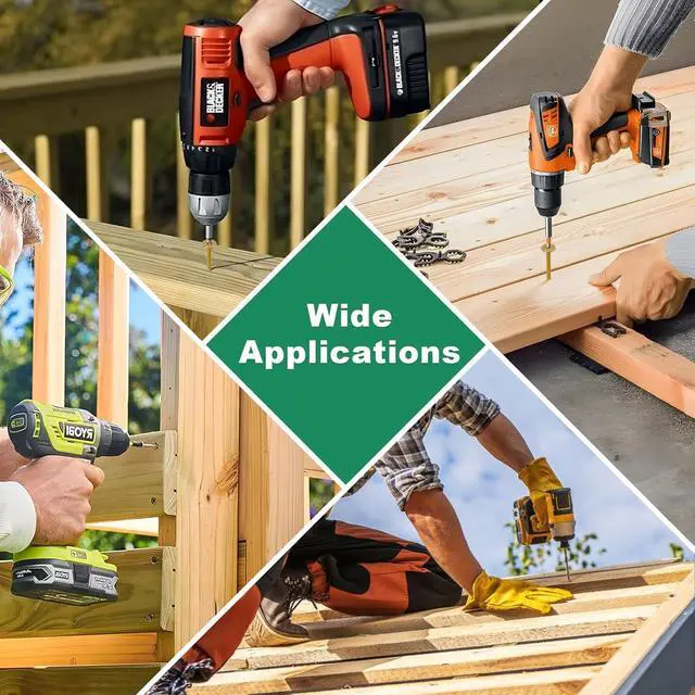 Alt view image 6 of 6 - 2-7/8 Inch Heavy-Duty Outdoor Wood Screws Assortment Fastener Kit, 150Pcs Star Drive Deck Screws, Rust Resistant Timber Screws for Timber/Log/Landscaping Wood (#14 x 2-7/8" Tan)
