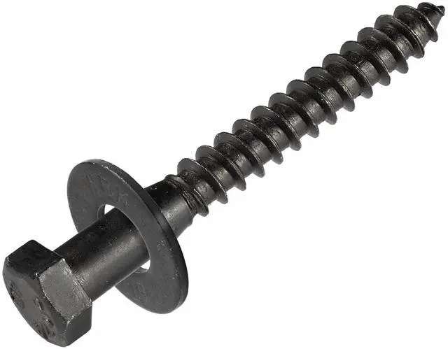 Main image of 3/8 x 2-1/2 (50 Pack) Lag Screw Kit, 50 Screws and 50 Washers, Ceramic Black Ruspert Coating for Exterior Use, Meets ASTM A307 and ASME B18.2.1, Industrial/Commerical Grade by