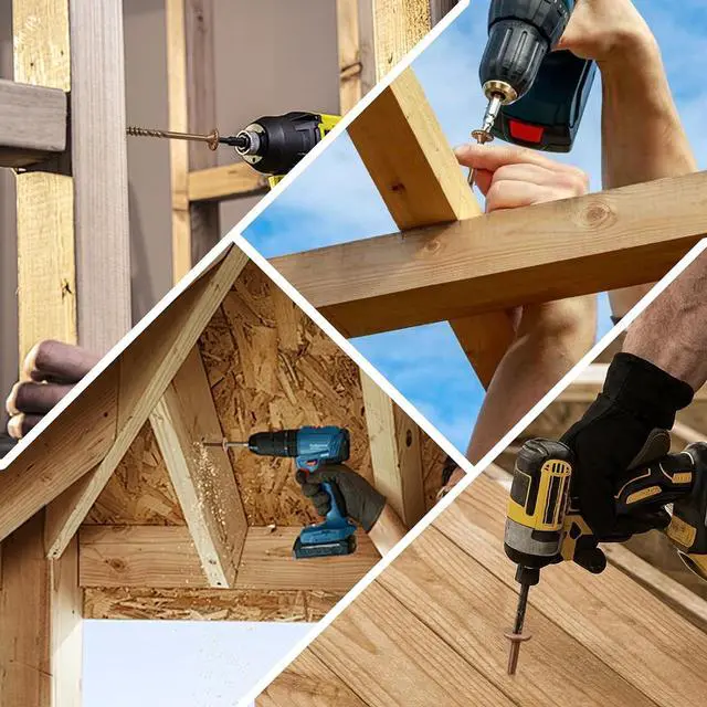 Alt view image 7 of 7 - Wood Screws #14 x 10 Inch, 54Pcs Structural Deck Screws with Upgraded Thread, Heavy Duty Construction Lag Screws, Rust Resistant Outdoor Exterior Wood Long Screw, Torx Drive, T30 Star Bit Included