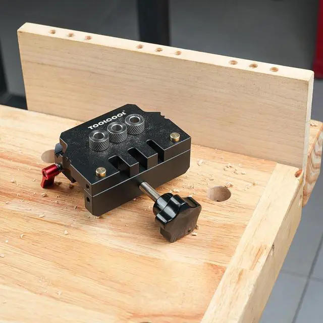 Alt view image 5 of 6 - Self Centering Dowel Jig Kit Woodworking Doweling Jig Creates Edge Corner and Surface Joints with Drill Bits Steel Bushings Stop Collars for 6mm 8mm 10mm Dowel Pins