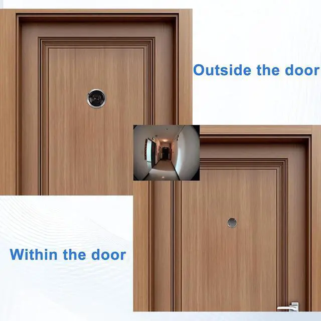 Alt view image 6 of 7 - Door Viewer,10Pcs Zinc Alloy 220 Degree Wide Viewing Angle Door Peep Holes Door Peephole with Heavy Duty Privacy Cover for 35mm-55mm Thickness Doors