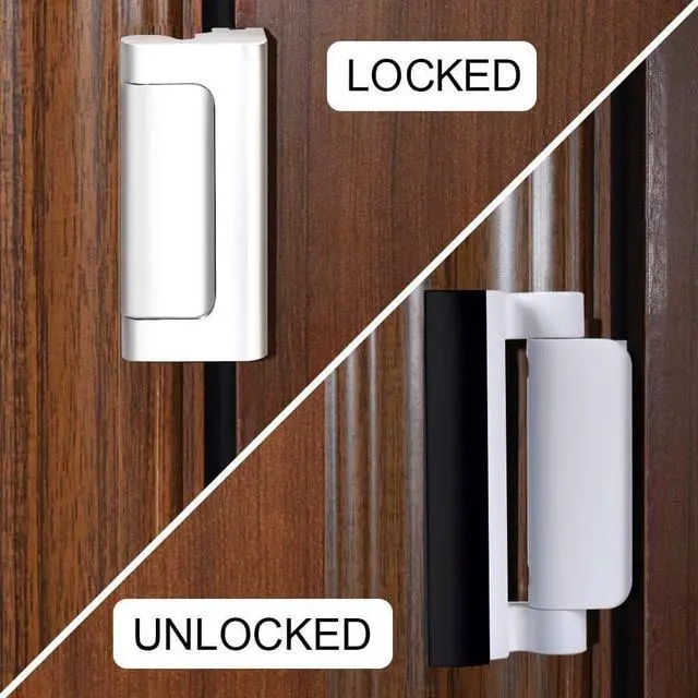 Alt view image 7 of 7 - Home Security Door Lock Door Lock Security Door Reinforcement Lock Metal Door Locks for Kids Safety Proof Front Door Child Safety Lock Top Door Latch Lock Extra High Security Door Locks Interior Lock