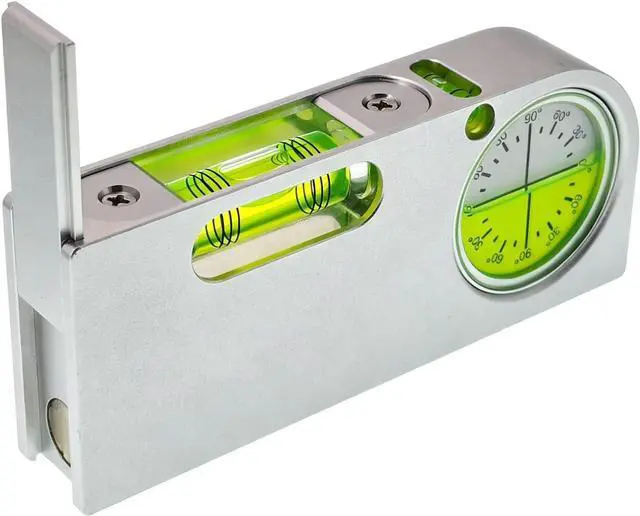 Main image of Solid aluminum alloy small level ruler tilt angle measurement portable mini adjustable horizontal bubble magnetic function universal bubble (120 * 50 * 20mm)