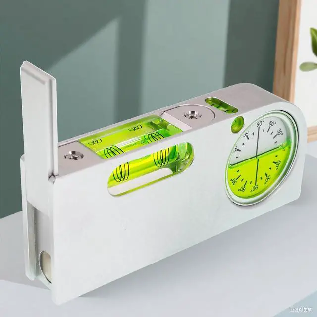 Alt view image 7 of 7 - Solid aluminum alloy small level ruler tilt angle measurement portable mini adjustable horizontal bubble magnetic function universal bubble (120 * 50 * 20mm)