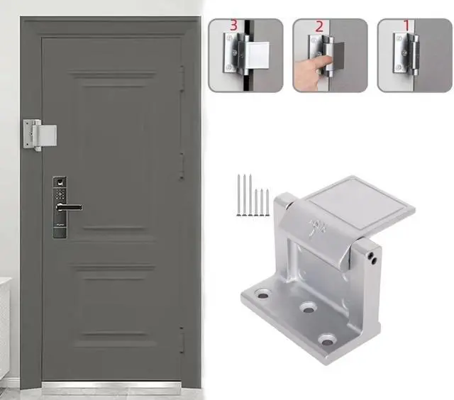 Alt view image 4 of 7 - Door Lock Reinforcer Privacy Door Latch forHotel Security Door Lock Privacy Door Latch for in-Swinging Doors Extra High Home Door Security Lock (4 Pack)
