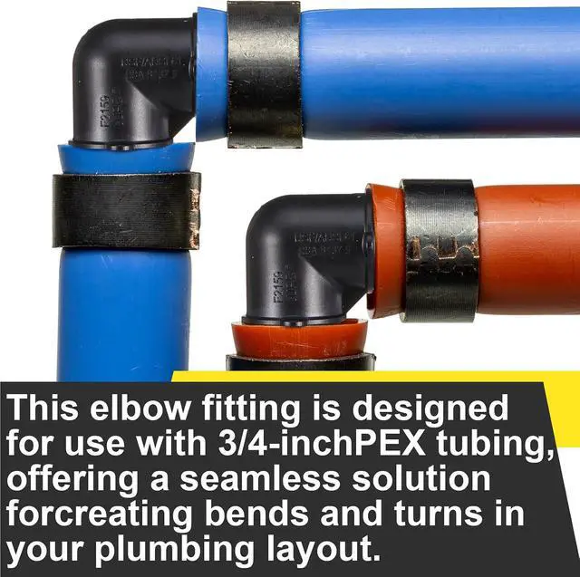 Alt view image 5 of 6 - 75 Pcs 3/4 Inch 90 Degree Elbow Bulk Pex Fittings Ppsu F2159 Poly Alloy Elbow Pex-B Fittings for Pipe Drinking Water, Water Heating and Radiant Heating Applications