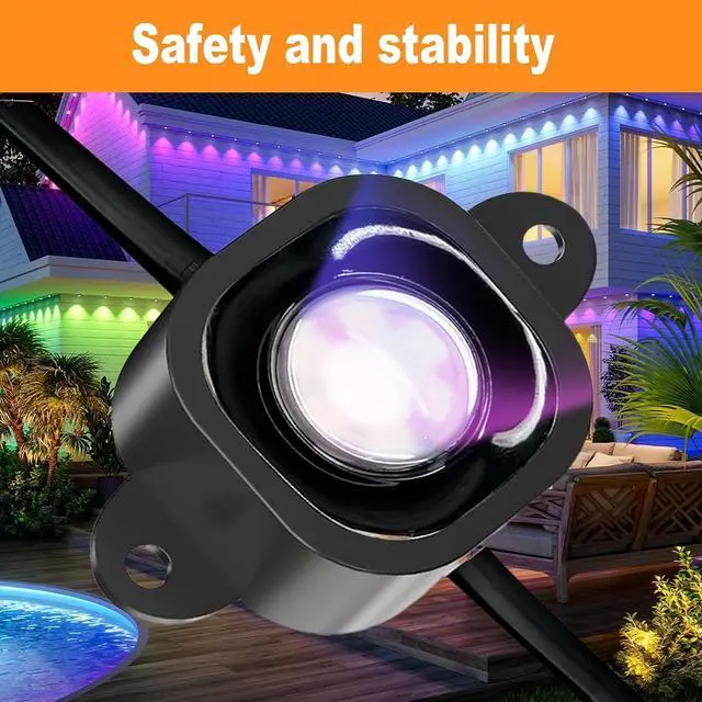 Alt view image 7 of 7 - 80 Pack Mounting Brackets for Govee H706/H706 Pro Permanent Outdoor Lights, Light Clips Mounting Brackets Compatible with Govee H706A H706B H706C