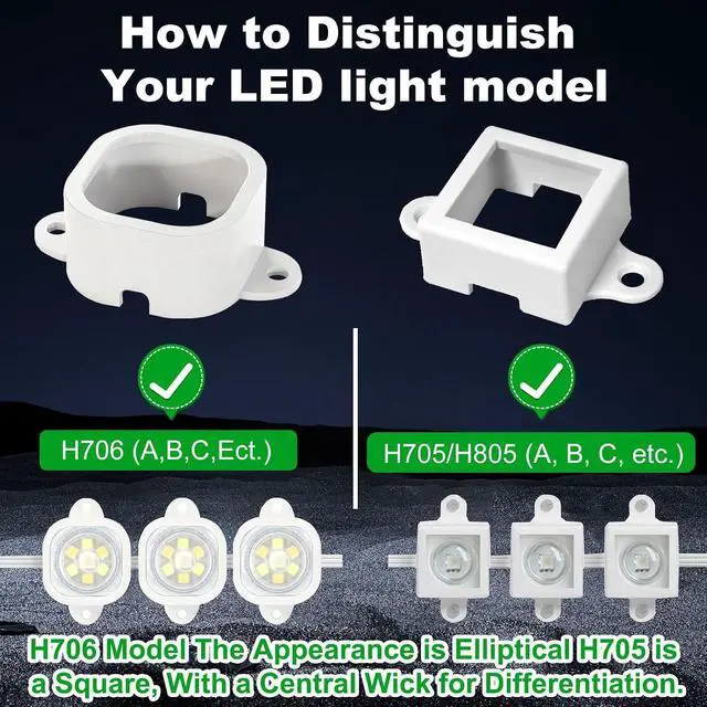 Alt view image 2 of 7 - 65 Set Light Clips for Govee Pro H706/H806 Outdoor Lights with 130 Screws Secure Mounting Brackets for Govee Pro Permanent Install Firmly,for Govee Pro Permanent Outdoor Lights Extension (White)