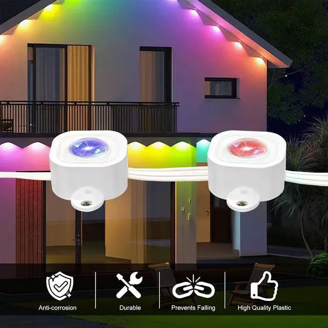 Alt view image 7 of 7 - 65 Set Light Clips for Govee Pro H706/H806 Outdoor Lights with 130 Screws Secure Mounting Brackets for Govee Pro Permanent Install Firmly,for Govee Pro Permanent Outdoor Lights Extension (White)