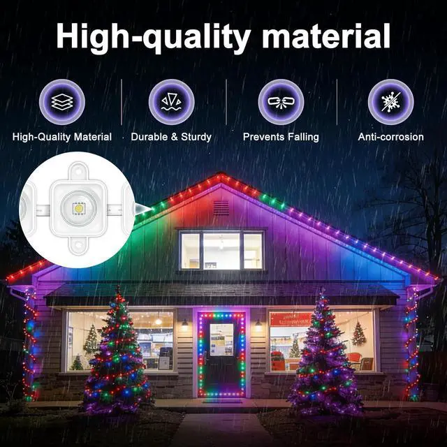 Alt view image 5 of 7 - 76 Set Light Clips for Govee H705 Outdoor Lights, Fixed Mounting Brackets for Govee Outdoor Lights, Light Clips with Screws, Comes with Screwdriver and 160 Screws (76, White)