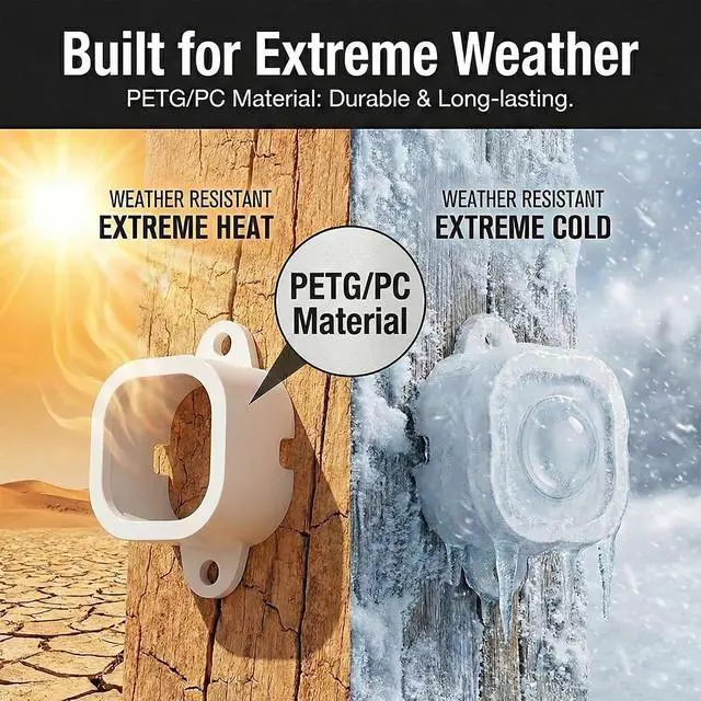 Alt view image 3 of 7 - 75 Mounting Brackets for Govee Outdoor Lights Pro (706 Only), Screw-Fixed Light Clips for Soffits & Eaves Weather-Resistant Extension Holders to Secure Outdoor Decor Accessories (White)