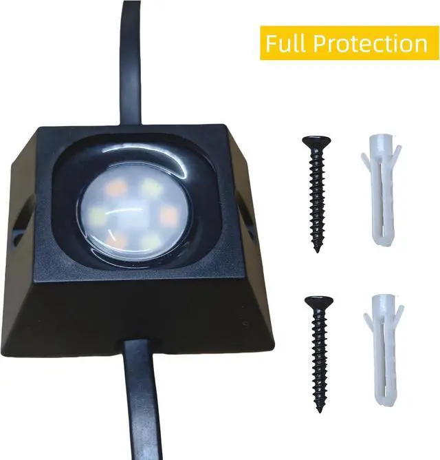 Alt view image 4 of 7 - 60/90/120 Packs Light Clips Mounts Bracket Compatible with Govee Outdoor Lights Pro H706 200FT, 128 Packs250 Screws Included,Black