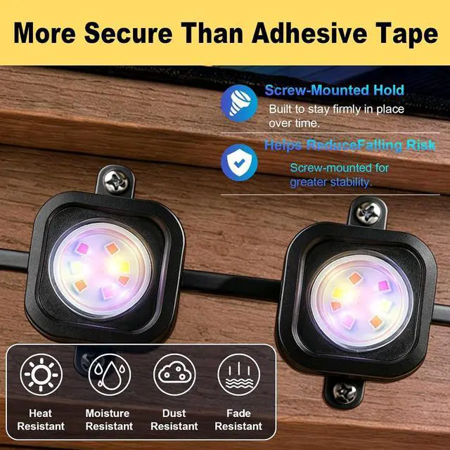 Alt view image 5 of 7 - 80 Packs Mounting Brackets for Govee H706/H706 Pro Permanent Outdoor Lights, Light Clips Mounting Brackets Compatible with Govee H706A H706B H706C