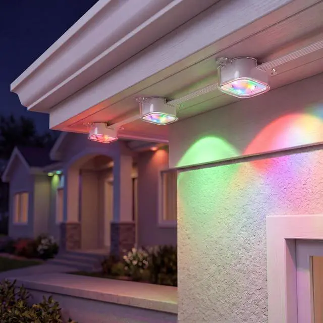 Alt view image 3 of 7 - 120 Pcs Mount Compatible with 200ft Govee Pro H706 H806 Permanent Outdoor Lights Brackets with Screw for Soffit Clip Replace Glue (Clear)