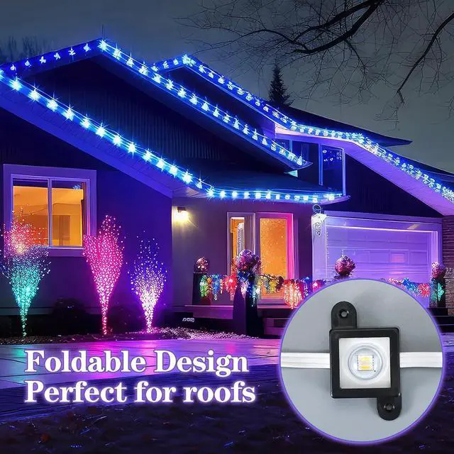 Alt view image 5 of 7 - 120 Light Clips for Govee H705 H805 with 240 Screws Mounting Clips Compatible with Govee Permanent Outdoor Lights Extension (Black)