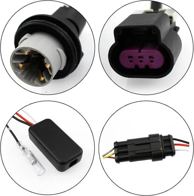 Alt view image 5 of 5 - 13-18 Ram 1500 2500 3500 Conversion Wiring Adapter Factory Projector Headlights to Factory Base Reflector Light Converter Aftermarket Headlights 2 PCS