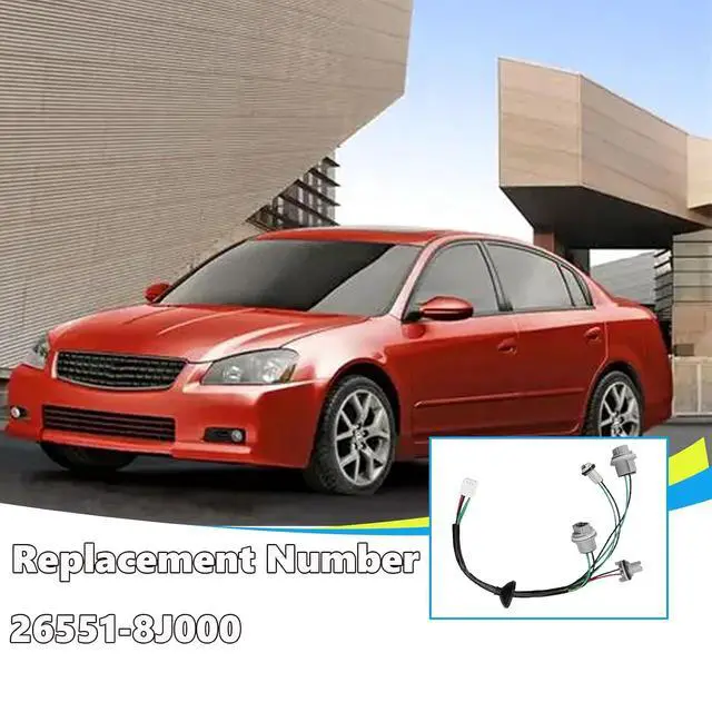 Alt view image 4 of 7 - Rear Taillight Lamp Socket Harness Compatible with Nissan Altima 2002-2006, Replace 26551-8J000, Easy to Install