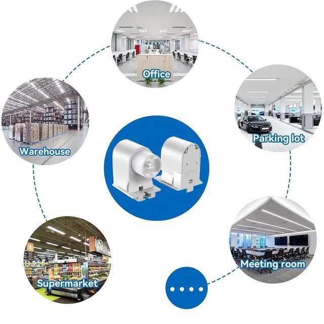 Alt view image 7 of 7 - R17D/HO Socket, (12-Pairs) T8 R17D Lamp Holder with Flexible Wing, 800Ma-1500Ma, UL Tombstone Lampholder for LED Fluorescent Tube Replacements, HO Base Connector for Programmed Start Ballasts