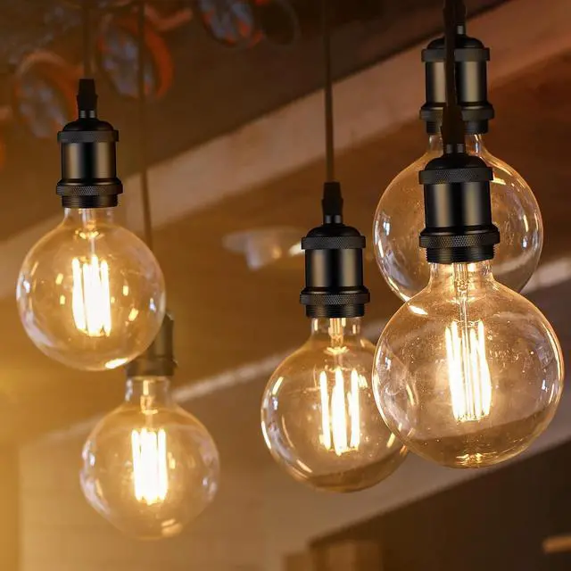 Alt view image 3 of 7 - 16 Packs E26 Vintage Ceramic Lamp Socket, Edison Industrial Pendant Metal Light Socket Replacement Screw in Light Bulb Holder for DIY Lighting, 600 Degrees Celsius Heat Resistant, Black