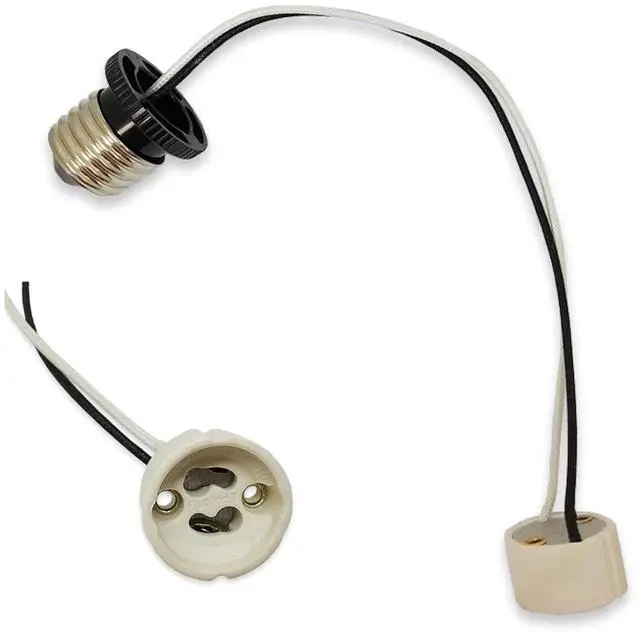 Main image of 10 Pack Light Socket Bulb Extender for E26 E27 Adapter to GU10 lamp with 10.2 inch Cable