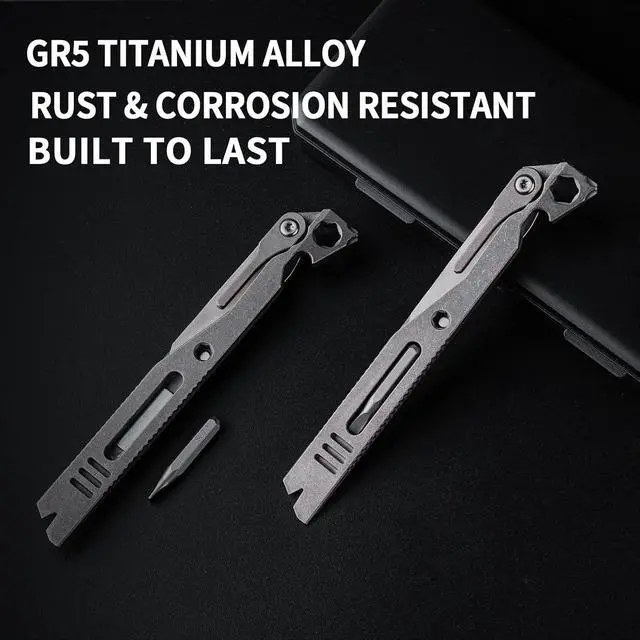 Alt view image 2 of 6 - 5-in-1 Portable EDC Pry Bar Multi Tool, Ultra-durable & Lightweight (Matte) | Multi-tool,Ultra-lightweight, High strength & sturdy, Rust & corrosion proof, Ideal for Daily Outdoor, Camping, Repairs