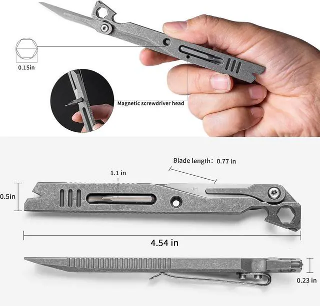Alt view image 3 of 6 - 5-in-1 Portable EDC Pry Bar Multi Tool, Ultra-durable & Lightweight (Matte) | Multi-tool,Ultra-lightweight, High strength & sturdy, Rust & corrosion proof, Ideal for Daily Outdoor, Camping, Repairs
