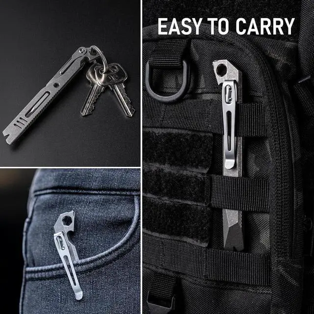 Alt view image 5 of 6 - 5-in-1 Portable EDC Pry Bar Multi Tool, Ultra-durable & Lightweight (Matte) | Multi-tool,Ultra-lightweight, High strength & sturdy, Rust & corrosion proof, Ideal for Daily Outdoor, Camping, Repairs