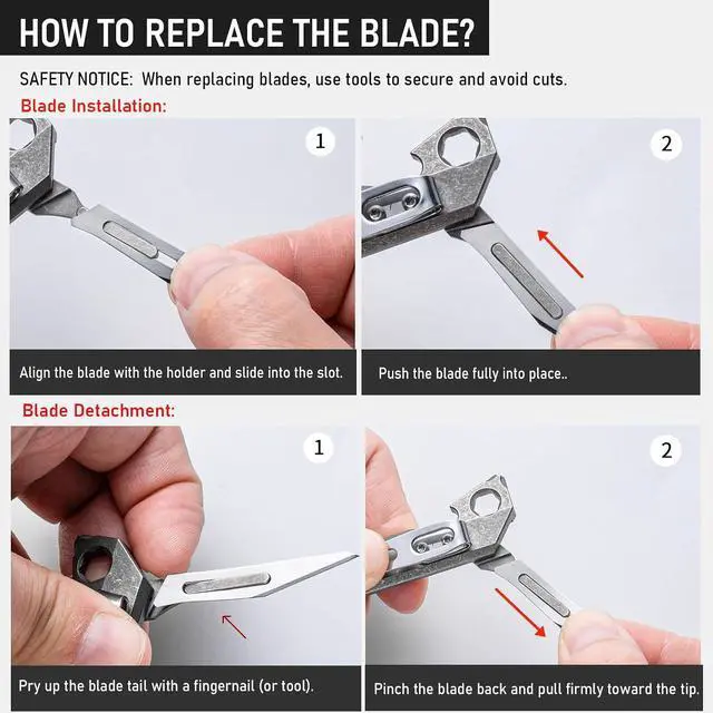 Alt view image 6 of 6 - 5-in-1 Portable EDC Pry Bar Multi Tool, Ultra-durable & Lightweight (Matte) | Multi-tool,Ultra-lightweight, High strength & sturdy, Rust & corrosion proof, Ideal for Daily Outdoor, Camping, Repairs