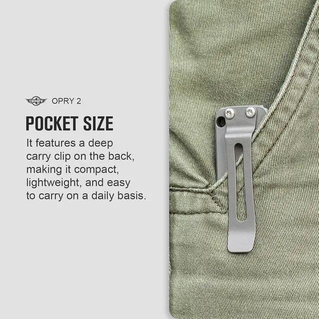 Alt view image 6 of 7 - Opry Multitool EDC Titanium Pry Bar Set, Bottle Opener, Nail Puller with Hex Wrench, Screw and Pocket Clip