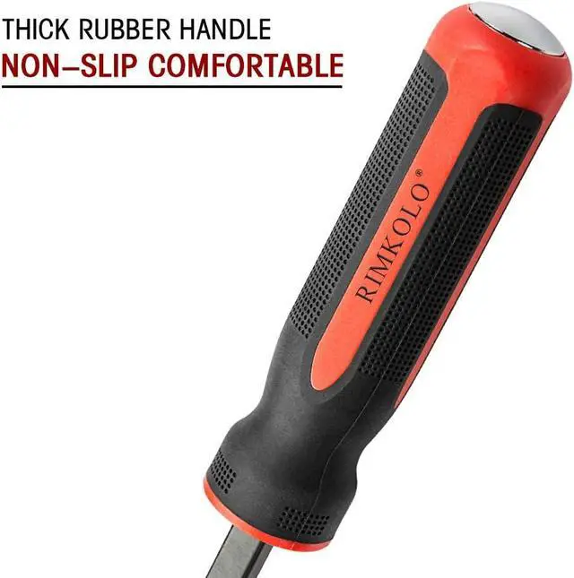 Alt view image 6 of 7 - Pry Bar Set, 5-Piece Heavy Duty Pry Bars with Thicker Strike Caps, Mechanic Hand Tools for Automotive, Demolition, Nail Puller, Crowbar
