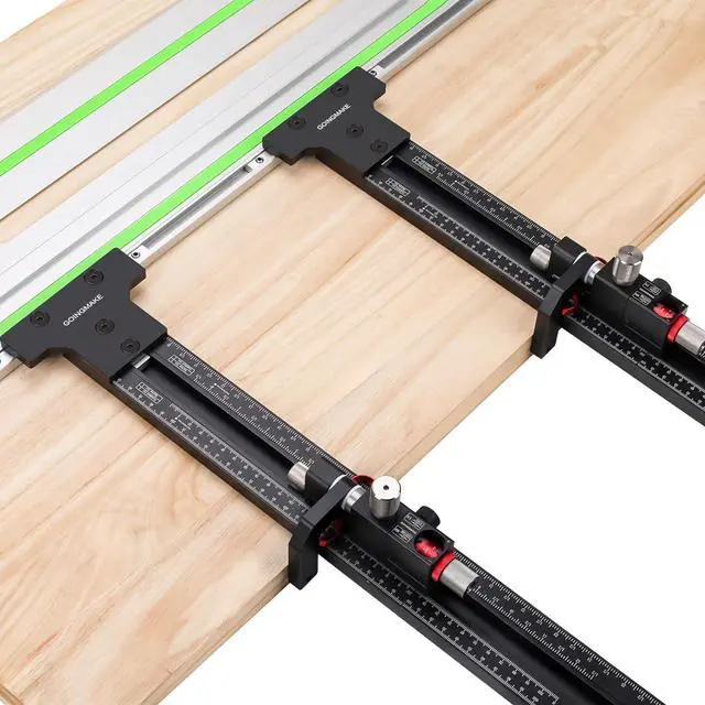 Main image of Track Saw Parallel Guide System with Mirco Adjustable Flip Stop and Zero Calibration for Woodworking Repeatable Rip Cuts for Track Saw Guide Rail Compatible with Festool,Makita,Milwaukee