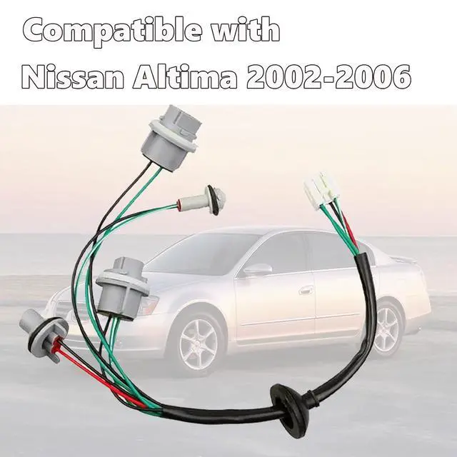 Alt view image 3 of 7 - Rear Taillight Lamp Socket Harness Compatible with Nissan Altima 2002-2006, Replace 26551-8J000, Easy to Install