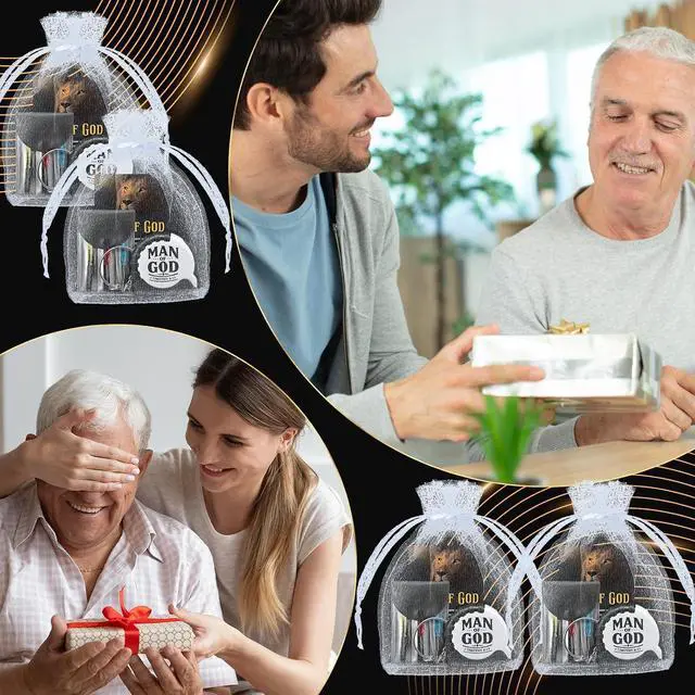 Alt view image 7 of 7 - 30 Sets Man of God Father's Day Christian Gifts Bulk Mini Screwdriver Keychain Retractable Tape Measure Keychains Mini Screwdrivers in Pouch with Bible Verse Card for Men Father Church Gifts