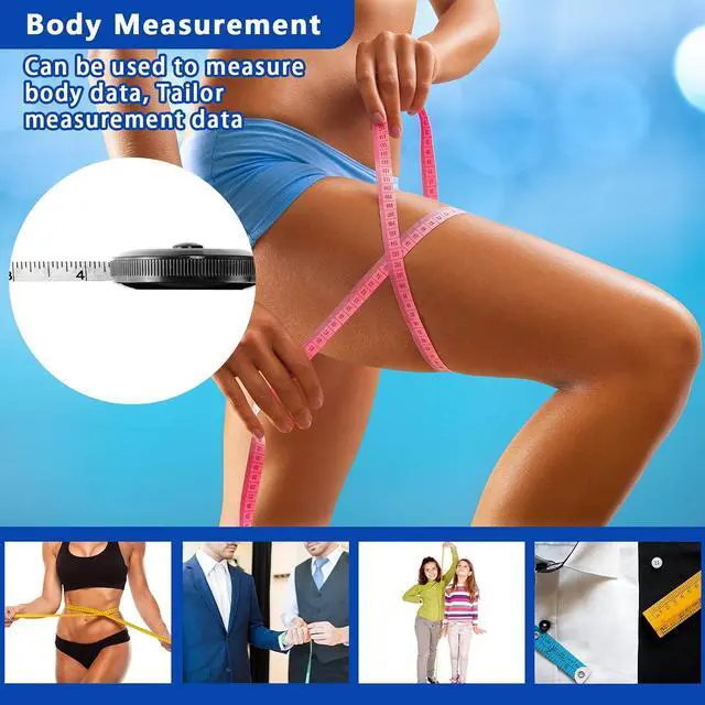 Alt view image 7 of 7 - 200 Pcs Tape Measure - 60 Inch Retractable Measuring Tape for Body, Fabric, Sewing, Tailor, Cloth, Knitting, Craft, Weight Loss Measurements - Black Dual Sided
