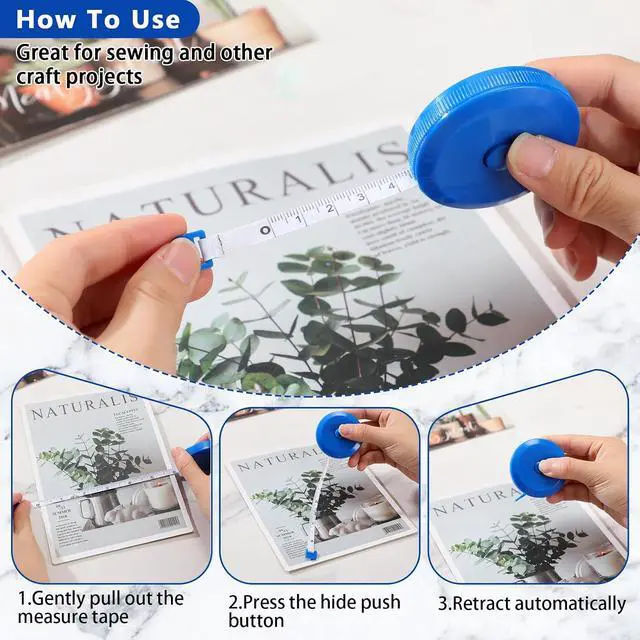 Alt view image 4 of 5 - 100 Pcs Tape Measure 60 Inch Retractable Measuring Tape Soft Small Measurement Tape Mini Sewing Fabric Tape Measurer Flexible Pocket Cloth Fabric Measurement Digital Tape for Body