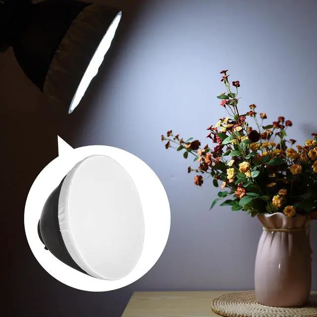 Alt view image 3 of 7 - 7" Standard Reflector Diffuser Lamp Shade Dish with 20° /40°/ 60° Honeycomb Grid White Soft Cloth for Bowens Mount Studio Strobe Flash Light Speedlite
