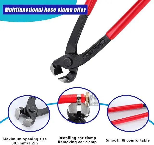 Alt view image 3 of 7 - 370pcs 16 Sizes Single Ear Hose Clamps, 5.3-36.1mm 304 Stainless Steel Crimp Hose Clamps,Cinch Rings Assortment Kit for Automotive, Pipe, Plumbing, Home Appliance Line with Ear Clamp pincer